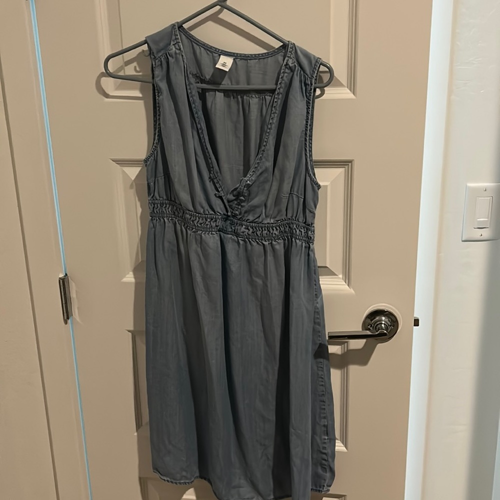 Chambray maternity dress